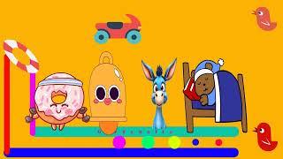 Colorful Cartoon Journeys - Fun Rhymes for Little Ones! Family Adventure Movie  Animated Nursery