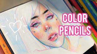 [ENG subs]Drawing PORTRAIT with COLORPENCILS