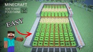 How To Make A Semi Automatic FoodFarm In Minecraft| AV PLAY GAMES