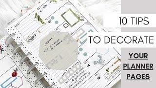 How To Decorate Your Planner Pages 10 Tips + PLAN WITH ME | At Home With Quita