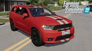 FS22 - Dodge Durango SRT 6.4 V8 - Farming Simulator 2022 American Muscle Car Mod