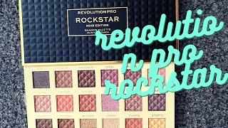 Revolution pro rockstar Pallete swatches!