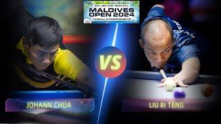 JOHANN CHUA VS  LIU RI TENG | MALDIVES OPEN 2024 10 BALL CHAMPIONSHIP #10ball #highlights