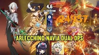 C0 ARLECCHINO NAVIA Dual DPS | 4.6 Spiral Abyss Floor 12 (4.5 Rotation) | Genshin Impact