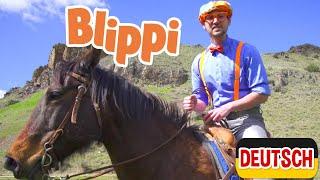 Blippi besucht eine Ranch | Kinderlieder und Cartoons | Blippi | Moonbug Kids Deutsch