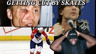 Football player react to Try Not To Look Away Challenge! Worst NHL Injuries(Reaction)