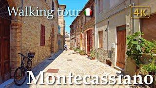 Montecassiano (Marche), Italy【Walking Tour】History in Subtitles - 4K