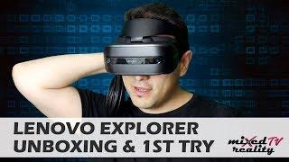 Lenovo Explorer Windows Mixed Reality Headset Unboxing - First Contact!