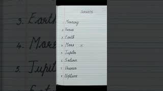 Names of Planets and Pronunciation|in the order of distance #shorts #planet #solarsystem #spelling