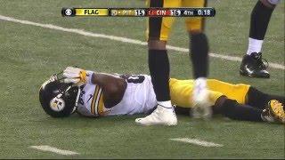 Antonio Brown knocked out by Vontaze Burfict  HD