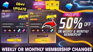 New Membership Update Free Fire | Ob44 Membership Update Free Fire | Upcoming Events In Free Fire