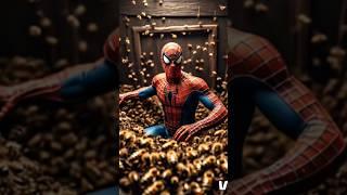 Spider man full body Trapped in honey bees aattak on spider man #ai