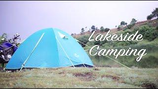 Motocamping - Danau Bulujaya Jeneponto || Lakeside Solo Camping || Rainy Day || ASMR