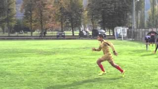 Adrien Moncet (année 2004), tests physiques 2 du stage gardien de but à Luchon - octobre 2015