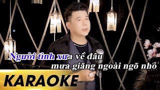 KARAOKE Mưa Qua Ngõ Nhỏ - Khang Lê | Tone Nam Dễ Hát