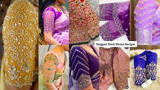 ️Bridal Heavy Maggam Work Blouse Designs|Aari style Work Designs|Latest Blouse Design #maggamwork