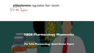 Mnemonic: Aldosterone Regulates Sodium levels | NBDE Tufts Pharmacology Mnemonics