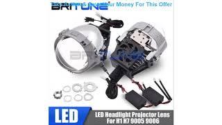 Slide Bi-led Lens Projector Headlight Lenses TX-7 2.5'' LED Lights For H7 H4 H1 9005 9006 Auto Cars