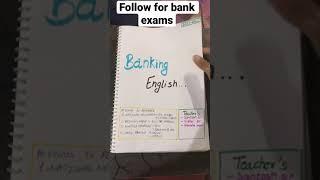 Banking English  syllabus.                                #bankingexams #ytshorts #banking