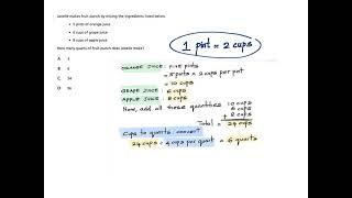 Math : Grade 5 : conversion: pint to cups: cups to quarts