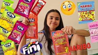 Provando e avaliando balas *Fini vs Haribo* - MARI BRITO COM VOCÊS