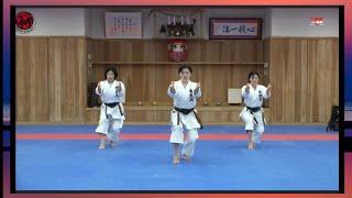 UNSU  -  japan Female  Kata Team & Bunkai #shotokan#karate