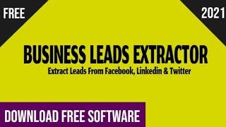 business leads extractor - how to get business leads from facebook, twitter and linkedin