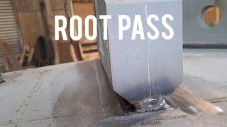 FCAW STEP BY STEP TUTORIAL ON HOW TO WELD ROOT DOUBLE BEVEL GROOVE OF PAD EYE FOR BEGINNERS