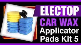 Electop 13 Pcs Car Wax Applicator Pads Kit 5 inch Microfiber Applicator Pads Blue Rectangl