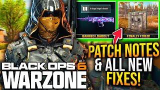 WARZONE: Full NEW UPDATE PATCH NOTES! BROKEN META UPDATE, Huge BUG FIXES, & More! (BO6 Update)