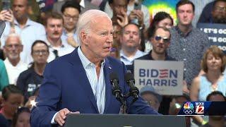 President Joe Biden holds rally in Raleigh