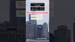 Monthly Expenses VS Earnings in Canada 