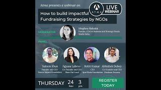 Atma Webinar on How to build Impactful Fundraising Strategies by NGOs