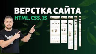 Верстка сайта - HTML, CSS, JS. Адаптив