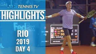 Ruud ousts the final seed, former champion Cuevas advances | Rio 2019 Highlights Day 4