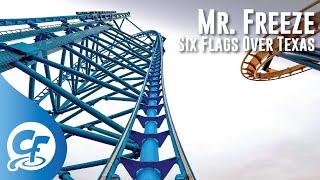 Mr. Freeze front seat on-ride 4K POV @60fps Six Flags Over Texas