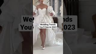 Are Detachable Sleeves The Hottest Wedding Trend of 2023?! #wedding #weddingshorts #weddingdress