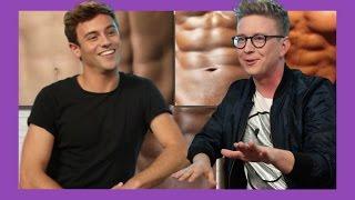 Guessing Celebrity Abs with Tom Daley | The Tyler Oakley Show