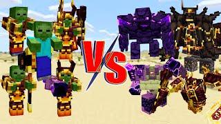 Zombie Team VS Ender 's Cataclysm Team in Minecraft