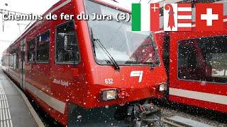 Chemins de fer du Jura (3) Glovelier - La Chaux-de-Fonds  April 2024  #switzerland #railway #Jura