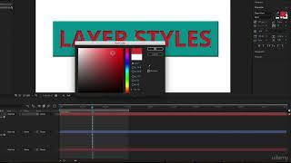 after effects  Layer Styles Drop Shadows, Bevel & Emboss, and Gradients