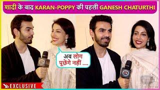 Karan V Grover & Poppy Jabbal First Ganesh Chaturthi Celebration After Marriage | Exclusive