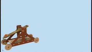 Wooden catapult for 3D laser cutting.