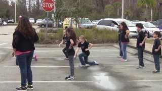 Melissa Braflat dancing at the Flagler Co  government center