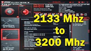 Change RAM Speed from Bios | Enable XMP (MSI Motherboard & Corsair RAM)