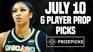 WNBA PRIZEPICKS TODAY | 6 BEST PROP PICKS | WEDNESDAY | 7/10/2024 | BEST PROPS | NBA BETTING |