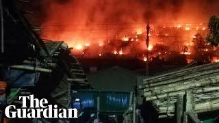 Fire sweeps through Rohingya refugee camp in Bangladesh