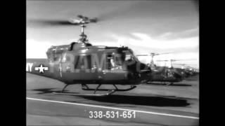 UH-1B Huey helicopters at Bell factory (1963)