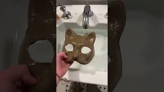 Making a waterproof mask!!! #catmask #maskmaking #maskart #mask #therianmask #therian #theriangear