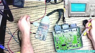 pcb repair to fix ford escape pcm for misfire dtc p0354 but mostly just playing with my old Tek 2246